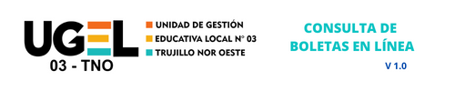 logo UGEL 03 - TNO - Consulta de Boletas en Línea